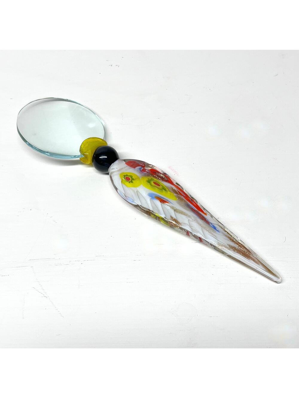 Va Bene Murano Glass Magnifier with Millefiori Handle